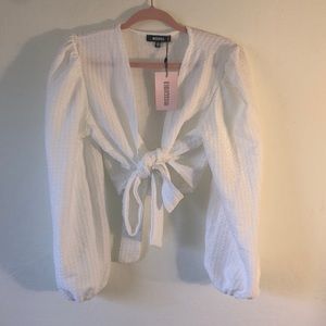 New long sleeve tie shirt